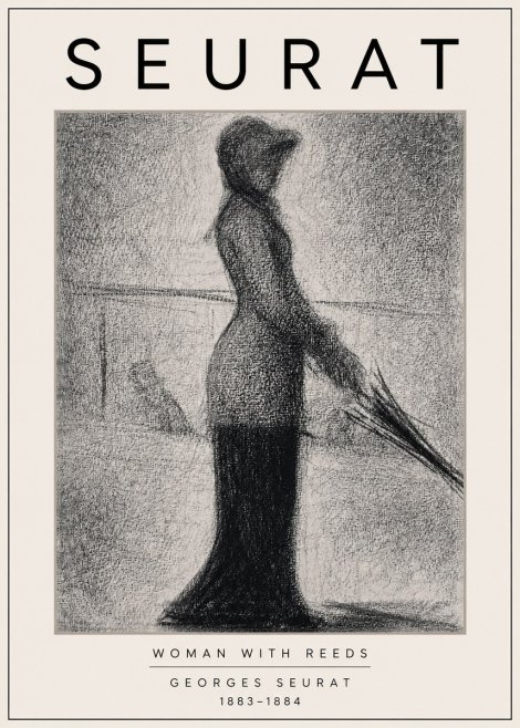 Seurat Woman with Reeds No3 - Juliste
