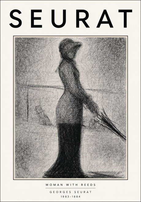 Seurat Woman with Reeds No5 - Juliste