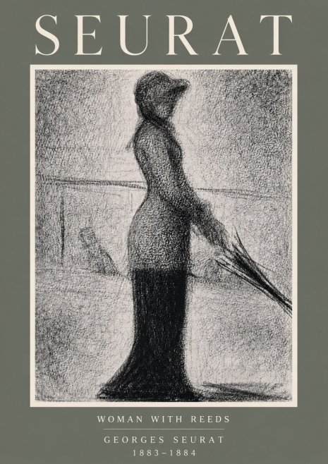 Seurat Woman with Reeds No6 - Juliste