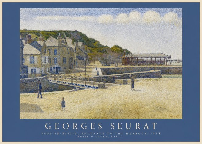 Seurat Port-en-bessin, Entrance to the Harbour, 1888 No2 - Juliste