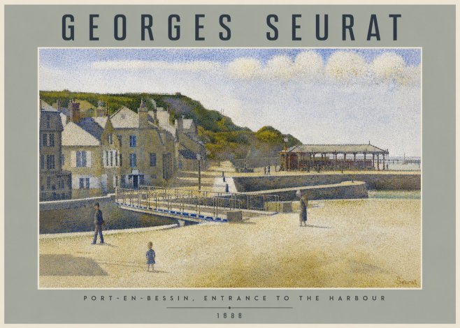 Seurat Port-en-bessin, Entrance to the Harbour, 1888 No4 - Juliste