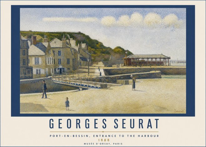 Seurat Port-en-bessin, Entrance to the Harbour, 1888 No5 - Juliste