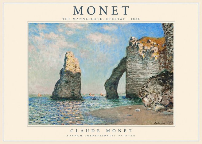 Monet The Manneporte, Etretat No2 - Juliste