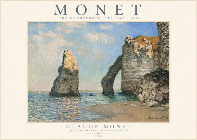 Monet The Manneporte, Etretat No4 - Juliste