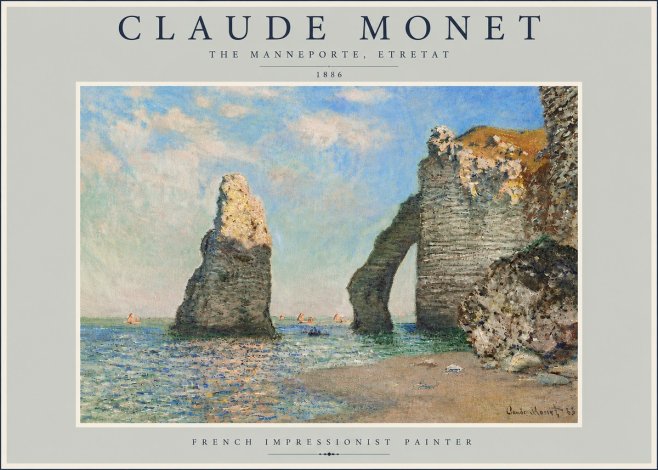 Monet The Manneporte, Etretat No6 - Juliste
