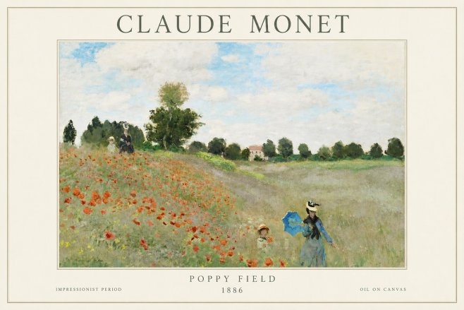 Monet Poppy Field No1 - Juliste