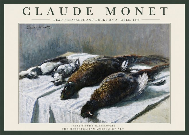 Monet Dead Pheasants and Ducks on a Table No3 - Juliste