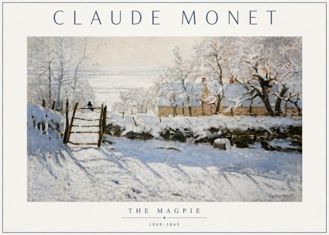 Monet The Magpie No5 - Juliste