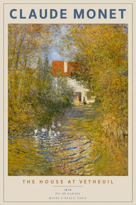 Monet The House at Vétheuil No2 - Juliste