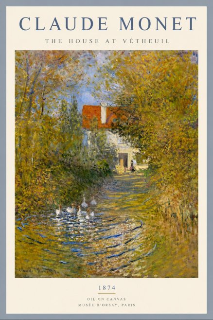 Monet The House at Vétheuil No6 - Juliste