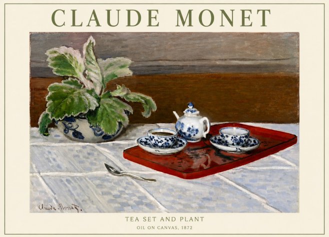 Monet Tea Set and Plant No3 - Juliste
