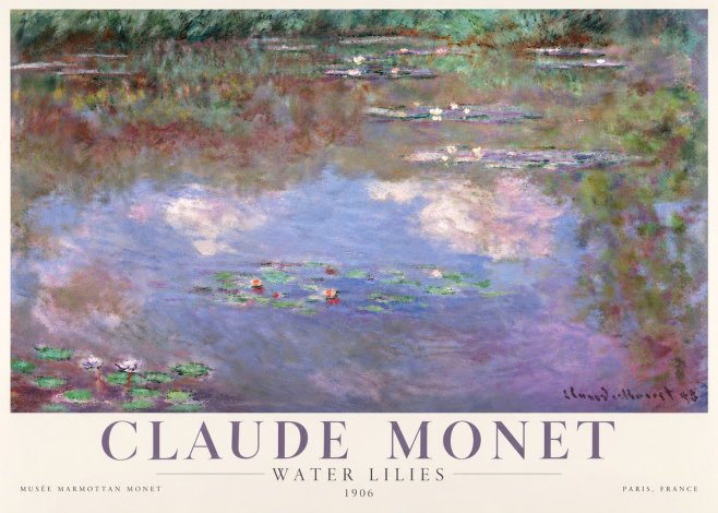 Monet Water Lilies VI No4 - Juliste