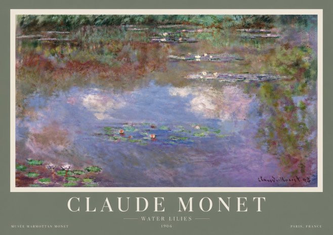 Monet Water Lilies VI No5 - Juliste