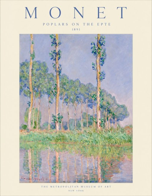 Monet Poplars on the Epte No1 - Juliste