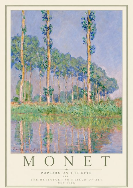 Monet Poplars on the Epte No2 - Juliste