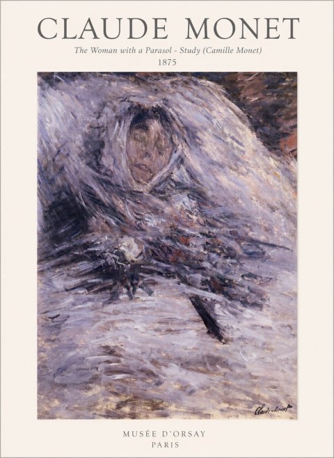 Monet The Woman with a Parasol - Study (Camille Monet) No1 - Juliste