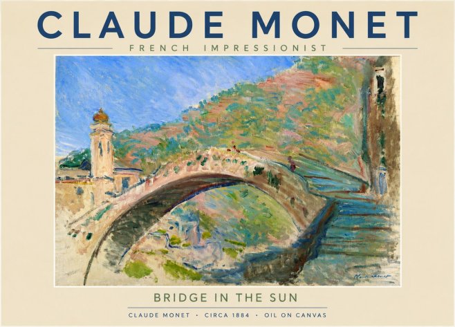 Monet Bridge in the Sun No4 - Juliste