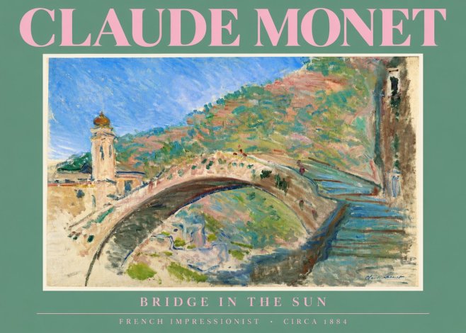 Monet Bridge in the Sun No5 - Juliste