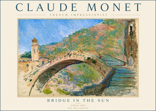Monet Bridge in the Sun No6 - Juliste