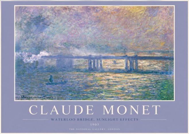 Monet Waterloo Bridge, Sunlight Effects No2 - Juliste