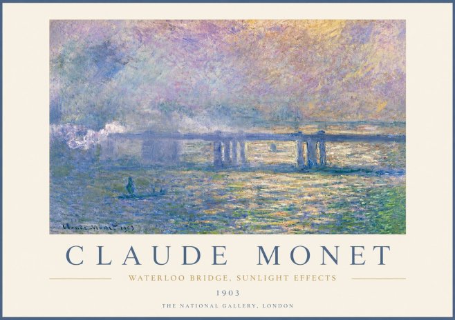 Monet Waterloo Bridge, Sunlight Effects No3 - Juliste