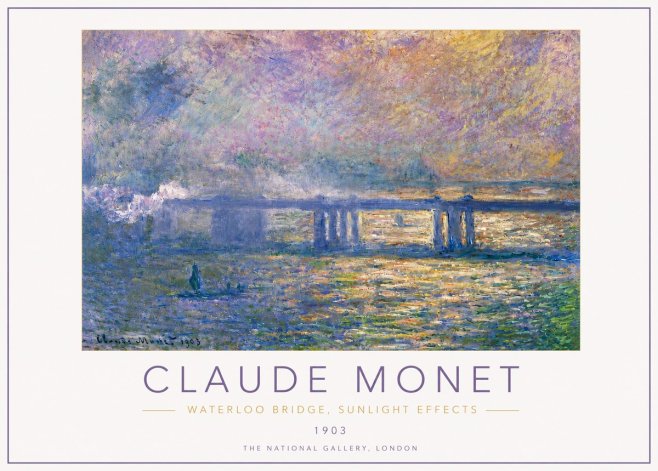 Monet Waterloo Bridge, Sunlight Effects No4 - Juliste