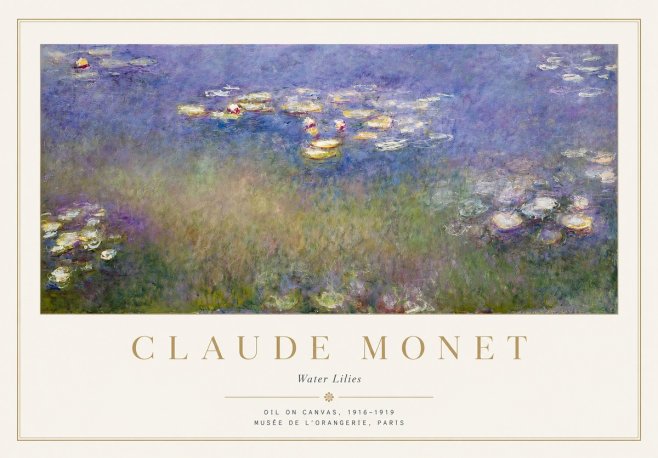 Monet Water Lilies VII No1 - Juliste