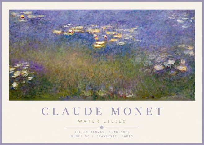 Monet Water Lilies VII No4 - Juliste