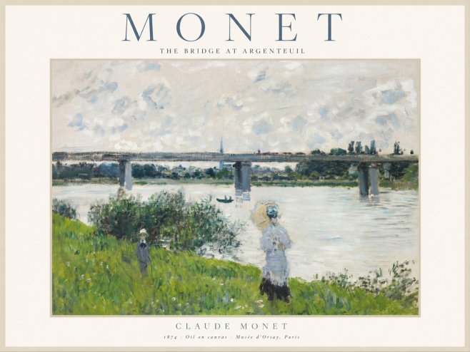 Monet The Bridge at Argenteuil II No1 - Juliste