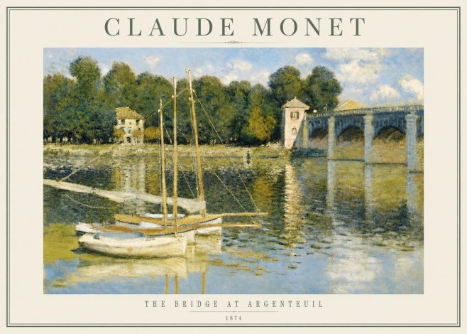 Monet The Bridge at Argenteuil III No3 - Juliste