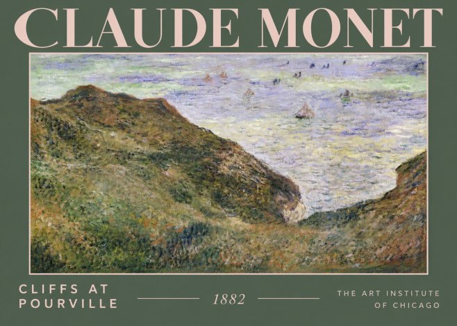 Monet Cliffs at Pourville II No4 - Juliste