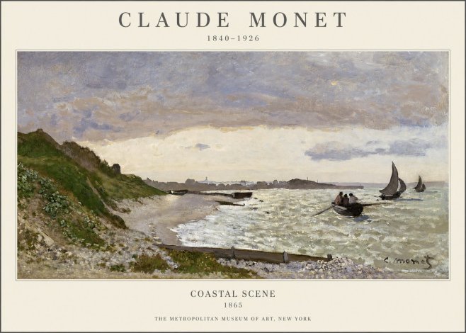 Monet Coastal Scene No1 - Juliste