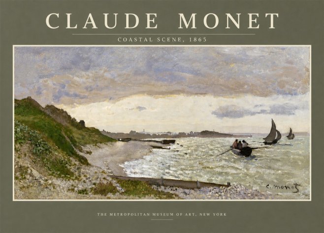 Monet Coastal Scene No4 - Juliste