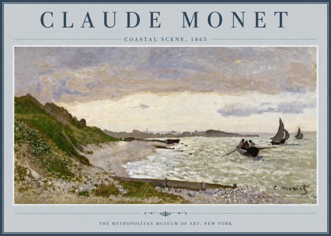 Monet Coastal Scene No6 - Juliste