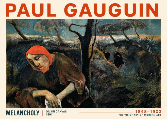 Paul Gauguin Melancholy No4 - Juliste