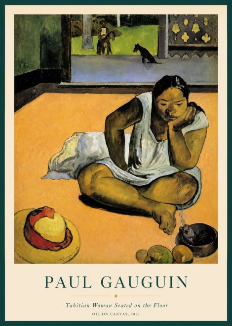 Paul Gauguin Tahitian Woman Seated on the Floor No3 - Juliste