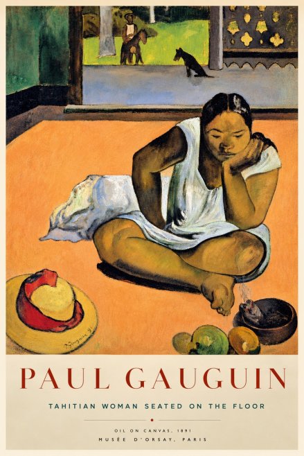 Paul Gauguin Tahitian Woman Seated on the Floor No5 - Juliste