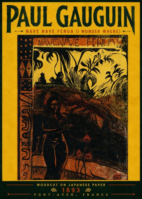 Paul Gauguin Nave Nave Fenua (I Wonder Where) No6 - Juliste