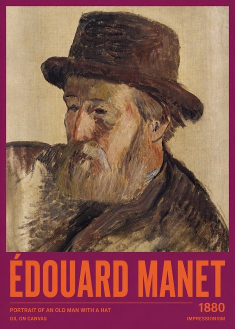 Édouard Manet Portrait of an Old Man with a Beard No6 - Juliste