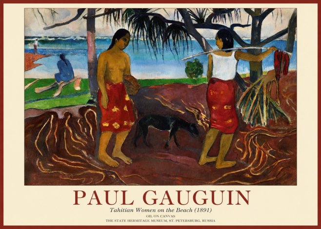 Paul Gauguin Tahitian Women on the Beach (1891) No1 - Juliste