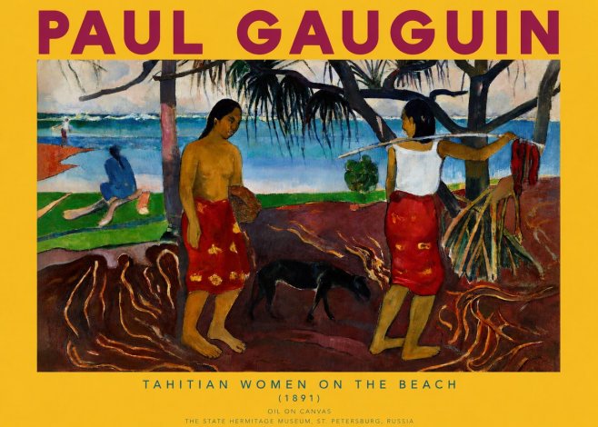 Paul Gauguin Tahitian Women on the Beach (1891) No2 - Juliste