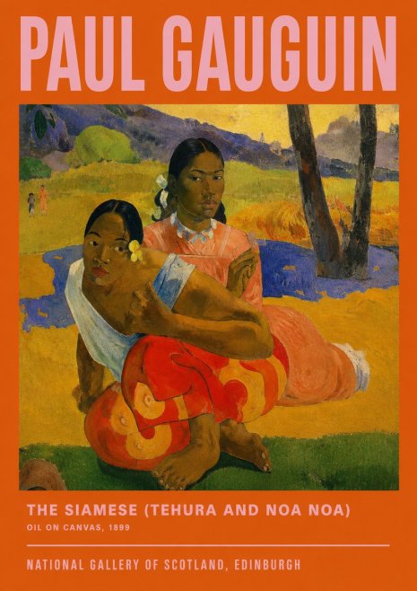 Paul Gauguin The Siamese (Tehura and Noa Noa) No2 - Juliste