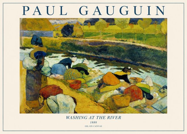Paul Gauguin Washing at the River No1 - Juliste