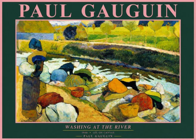 Paul Gauguin Washing at the River No3 - Juliste
