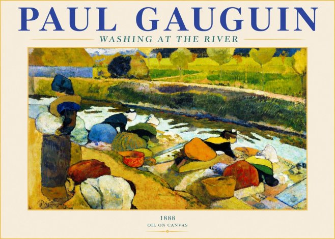 Paul Gauguin Washing at the River No4 - Juliste