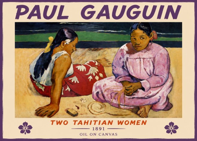 Paul Gauguin Two Tahitian Women III No4 - Juliste