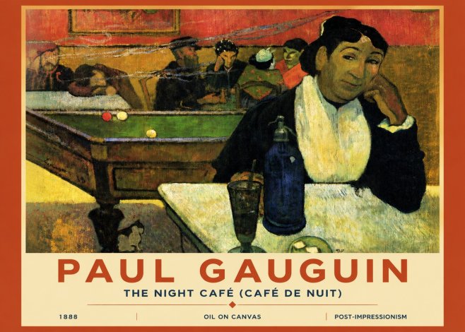 Paul Gauguin The Night Café (Café De Nuit) No4 - Juliste