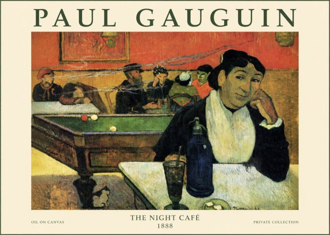 Paul Gauguin The Night Café (Café De Nuit) No6 - Juliste
