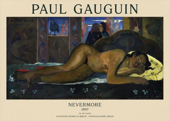 Paul Gauguin Nevermore No3 - Juliste