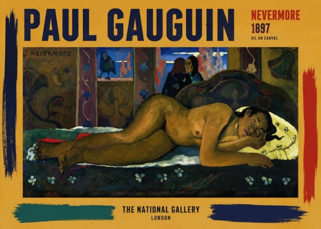 Paul Gauguin Nevermore No6 - Juliste